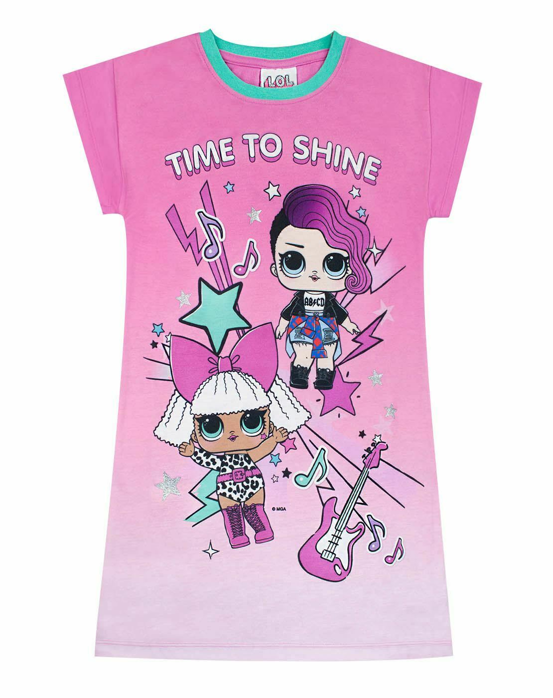 LOL Surprise! Girls Black Short Sleeve Nightdress